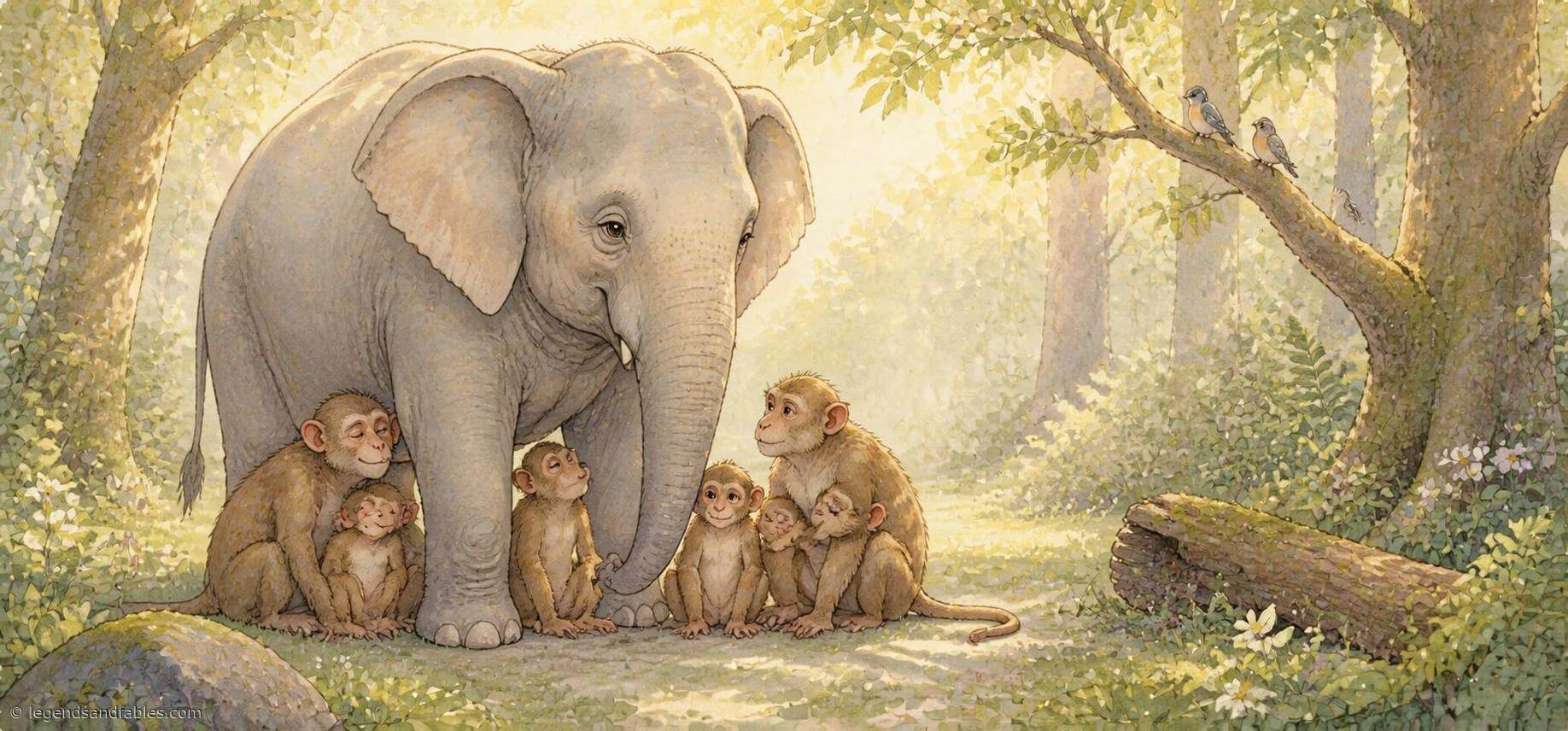 The Jataka Tale of the Kind Elephant — Legends and Fables