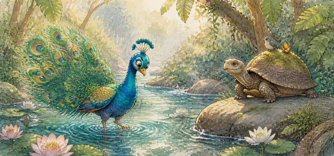 How the Peacock Got Its Feathers — Legends and Fables