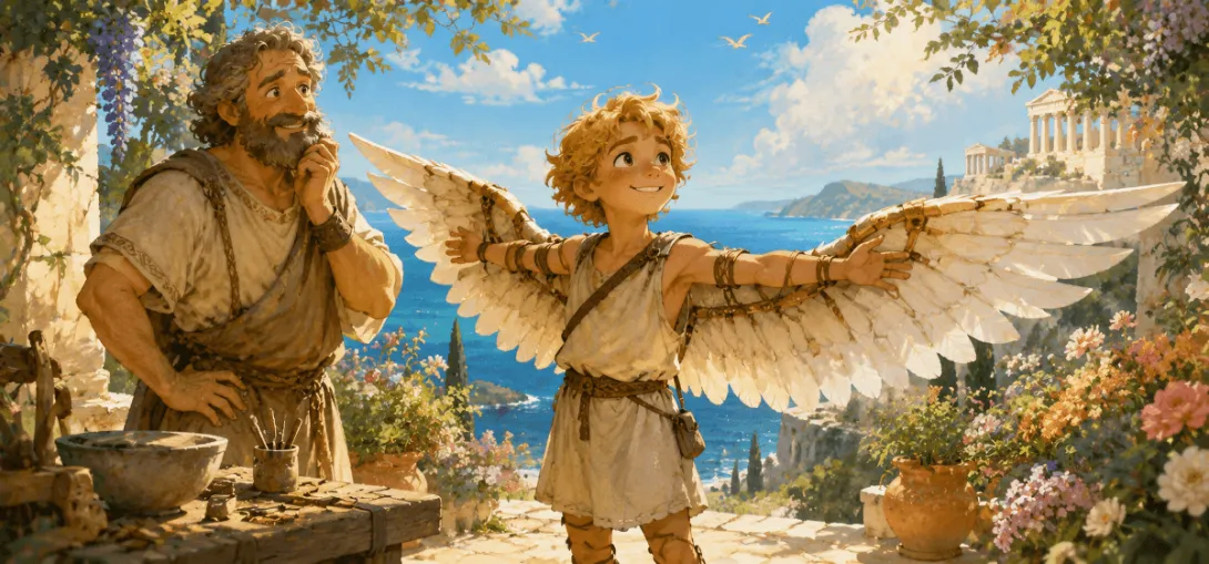 Icarus and the Wings of Wax — Legends and Fables
