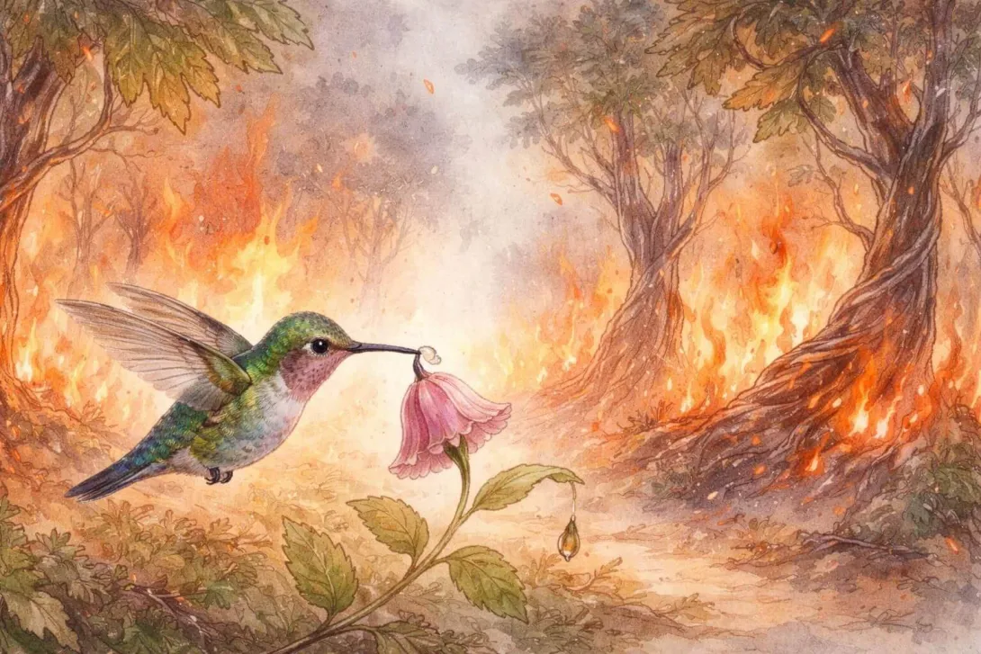 The Hummingbird and the Forest Fire