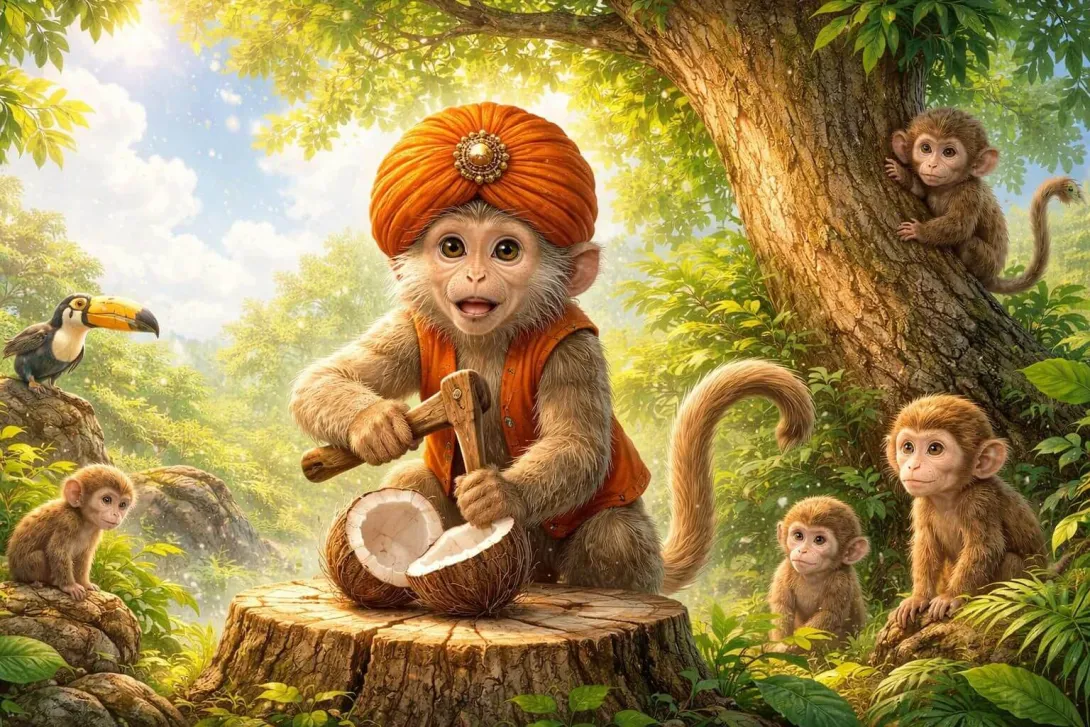 The Monkey and the Wedge — Legends and Fables